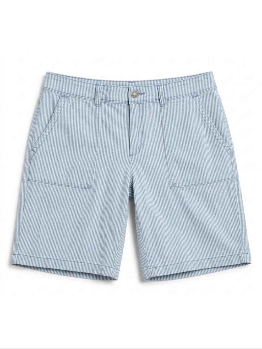 Tommy Bahama Striped Denim Bermuda Shorts Cotton Casual Preppy Blue White
